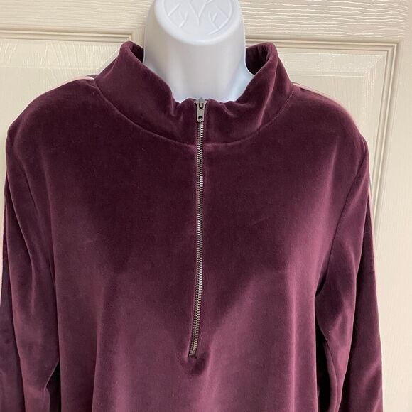 Fabletics Britt Plush Velour Half Zip Pullover Size XXL - Picture 4 of 5